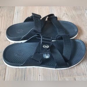 Chaco Lowdown Black Strap Slide Adjustable Sandals, Women’s size 8